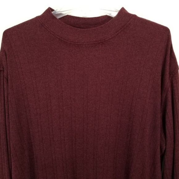 J. Ferrar Maroon Cotton Blend Pullover Sweatshirt - Picture 2 of 5